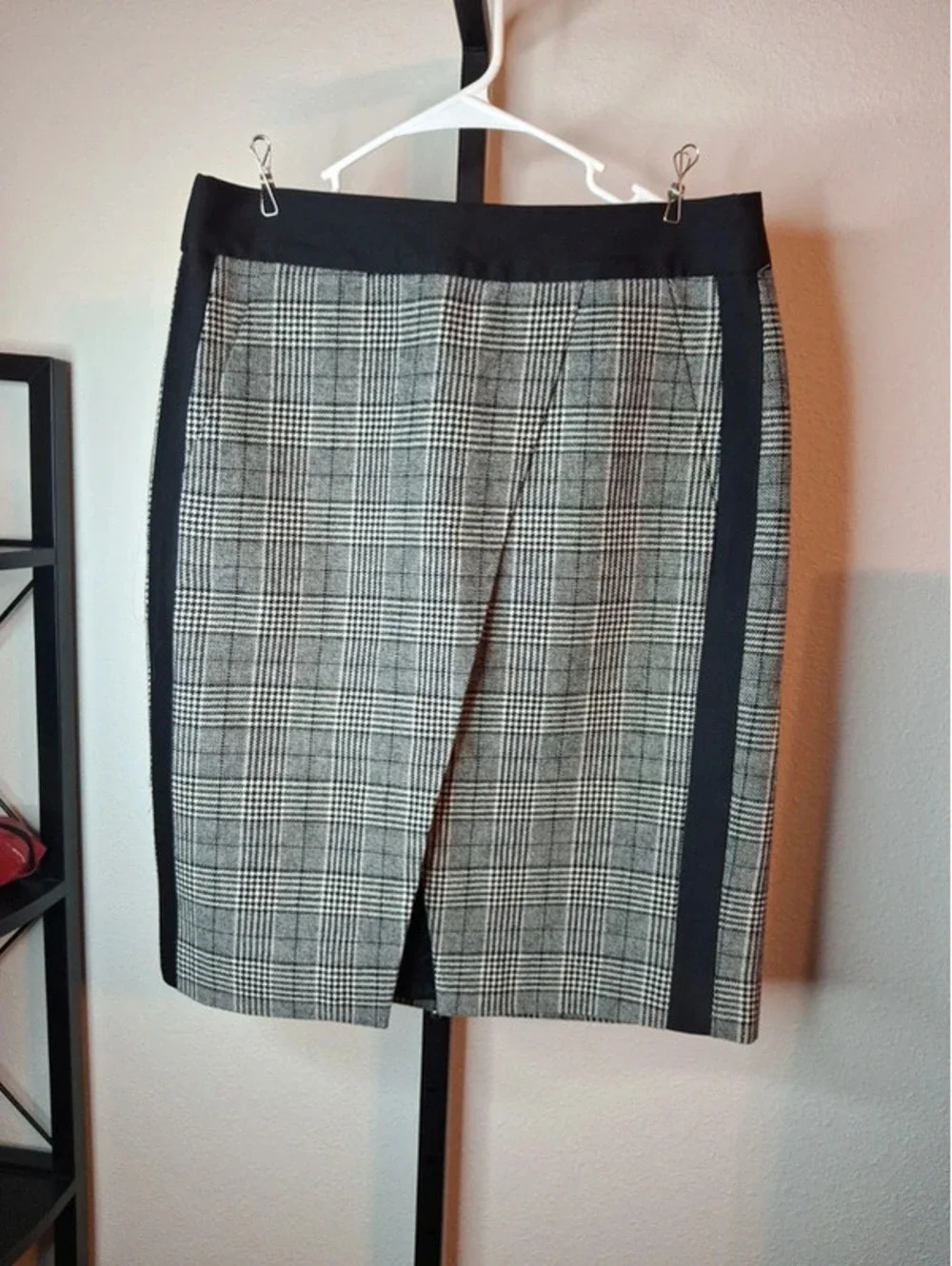 J Crew Skirt Women Gray Black Wool Blend Pencil Skirt size 8